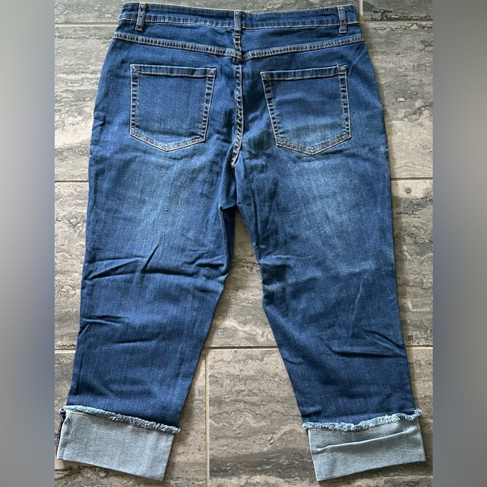 Talbots boyfriend, torrid distressed flare, JMS capris jeans lot bundle size 16 - Picture 10 of 10